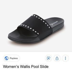 New satin finish Montego Bay Slides size 9